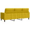vidaXL Canap&eacute; &agrave; 3 places Jaune 180 cm Velours