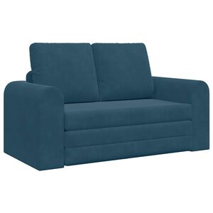vidaXL Canap&eacute;-Lit Bleu 148 x 71 x 83 cm Velours
