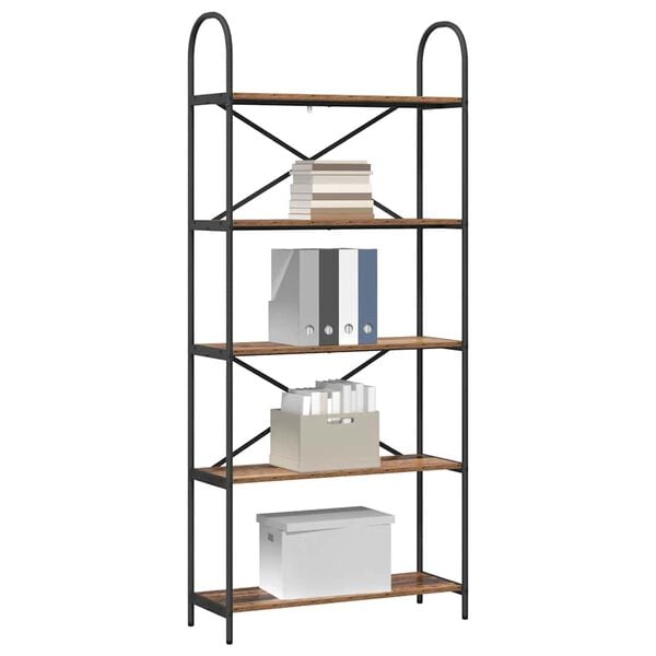 vidaXL &Eacute;tag&egrave;re Bois ancien 80 x 30 x 183 cm Bois d'ing&eacute;nierie