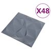 vidaXL Panneaux muraux 3D 48 pcs 50x50 cm gris diamant 12 m²