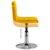 vidaXL Chaises &agrave; manger pivotantes lot de 2 jaune moutarde velours