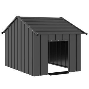 vidaXL Niche pour chien avec toit noir 83x130x85 cm acier galvanisé