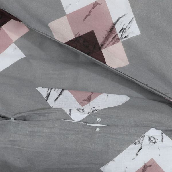 vidaXL Ensemble de housse de couette Gris 140x200 cm Coton