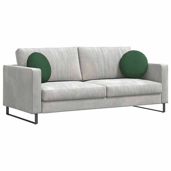 vidaXL Coussins de si&egrave;ge 2 pcs Vert fonc&eacute; &Oslash; 40 cm