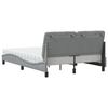 vidaXL Lit avec matelas gris clair 140x200 cm tissu
