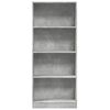 vidaXL Biblioth&egrave;que gris b&eacute;ton 60x24x143 cm bois d'ing&eacute;nierie