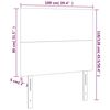 vidaXL T&ecirc;te de lit &agrave; LED Taupe 100x5x118/128 cm Tissu