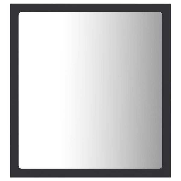 vidaXL Miroir &agrave; LED de salle de bain Gris 40x8,5x37 cm Acrylique