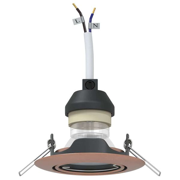 vidaXL Spotlights avec des projecteurs 6 pcs Cuivre 9 x 9 cm Métal