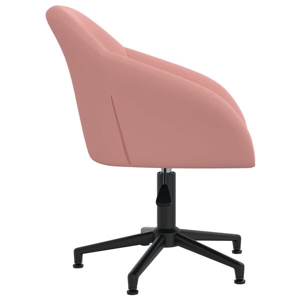 vidaXL Chaise pivotante de salle &agrave; manger Rose Velours