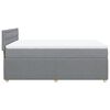vidaXL Sommier &agrave; lattes de lit avec matelas Gris clair 160x200cm Tissu