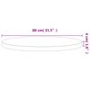 vidaXL Dessus de table &Oslash;80x4 cm rond bois massif de h&ecirc;tre