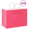vidaXL Sacs en papier 250 pcs avec poign&eacute;es rose 32x17x25 cm