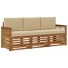 vidaXL Ensembles de canap&eacute;s 3 pc Bois d'Acacia Massif