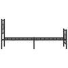 vidaXL Cadre de lit m&eacute;tal sans matelas avec pied de lit noir 75x190 cm