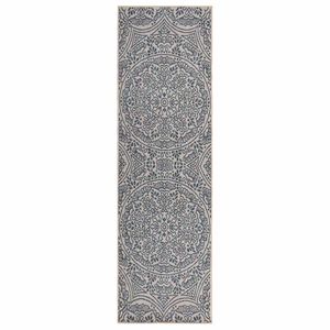 vidaXL Tapis &agrave; tissage plat d'ext&eacute;rieur 80x250 cm Motif bleu