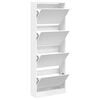 vidaXL Armoire &agrave; chaussures blanc 60x21x163,5 cm bois d'ing&eacute;nierie