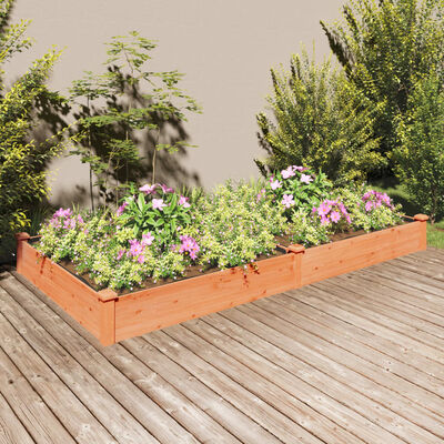 vidaXL Lit surélevé de jardin doublure 240x120x25 cm bois massif sapin