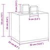 vidaXL Sacs en papier 50 pcs avec poign&eacute;es marron 32x22x24 cm