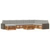 vidaXL Ensemble de canap&eacute;s d'ext&eacute;rieur 9 pcs Naturel et gris clair