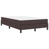vidaXL Lit &agrave; ressorts avec matelas Marron fonc&eacute; 120 x 200 cm tissu