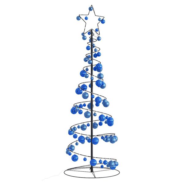 vidaXL Sapin de No&euml;l &agrave; LED avec boules 100 LED blanc chaud 150 cm