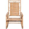vidaXL Chaise &agrave; bascule avec coussin Bambou