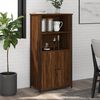 vidaXL Buffet haut ch&ecirc;ne marron 62x36x121,5 cm bois d'ing&eacute;nierie