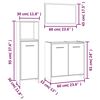 vidaXL Ensemble de meubles de salle de bain 3 pcs Sonoma gris