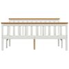 vidaXL Cadre de lit sans matelas blanc bois de pin massif 140x200 cm