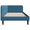 vidaXL Cadre de lit d'angle avec t&ecirc;te de lit Bleu 90 x 190 cm Velours