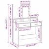 vidaXL Table de Toilette Noir 100 x 41 x 140 cm Bois d'ingénierie