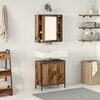 vidaXL Ensemble de mobilier de salle de bain avec &eacute;tag&egrave;re 2 pcs Marron