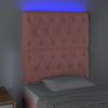 vidaXL T&ecirc;te de lit &agrave; LED Rose 80x7x118/128 cm Velours