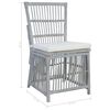 vidaXL Chaises &agrave; manger avec coussins lot de 2 gris rotin naturel