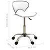 vidaXL Chaise de bureau Blanc Similicuir