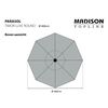 Madison Parasol de jardin Timor Luxe 400 cm taupe PAC8P015
