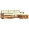 vidaXL Ensemble de canap&eacute;s d'ext&eacute;rieur 4 pc Naturel et Cr&egrave;me