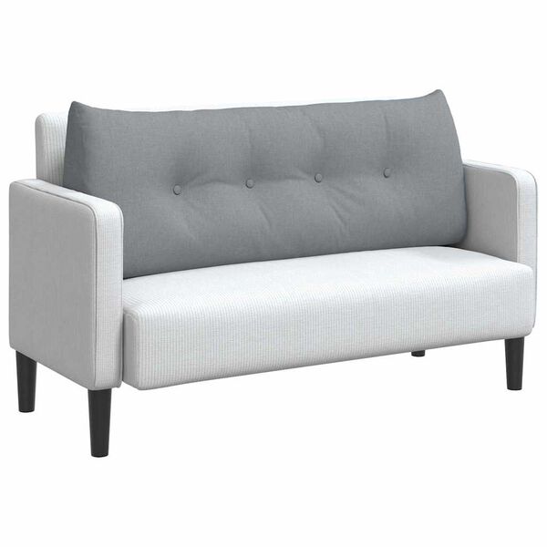 vidaXL Coussin de Dos Gris clair 120 x 24 x 50 cm tissu
