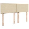 vidaXL Sommier &agrave; lattes de lit avec matelas Cr&egrave;me 160x200 cm Tissu