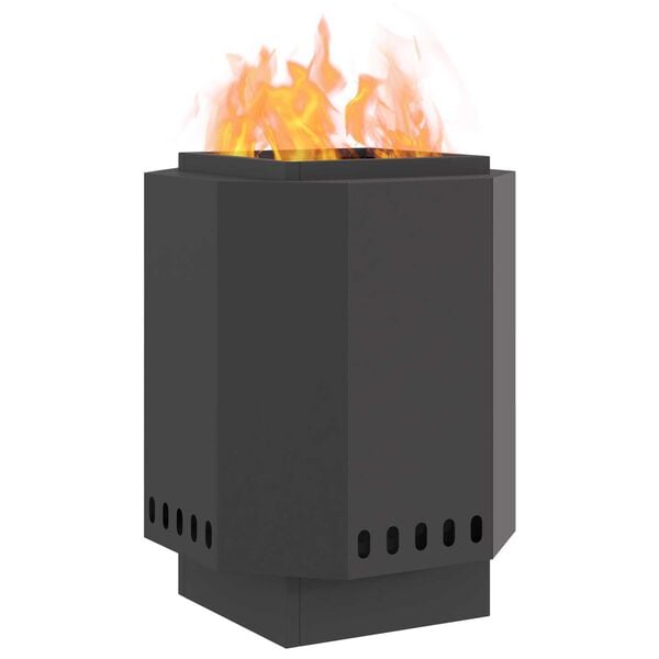 vidaXL Foyer sans fumée Noir 38 x 38 x 51 cm Acier