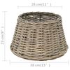 vidaXL Abat-jour Osier 38 x 23 cm Naturel