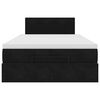 vidaXL Lit ottoman avec matelas et LED noir 120x190 cm velours