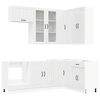 vidaXL Unit&eacute; de cuisine LUCCA 8 pc Blanc brillant Bois d'ing&eacute;nierie