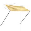 vidaXL Auvent r&eacute;tractable avec LED 250x150 cm Jaune et blanc