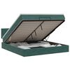 vidaXL Lit ottoman avec matelas Vert fonc&eacute; 140 x 190 cm Velours