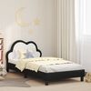 vidaXL Cadre de lit avec t&ecirc;te de lit Noir 90 x 200 cm PU