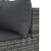 vidaXL Salon de jardin 5 pcs avec coussins Gris R&eacute;sine tress&eacute;e