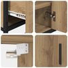 vidaXL Ensemble de mobilier de salle de bain 2 pcs Ch&ecirc;ne artisanal