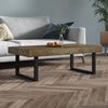 vidaXL Table basse Marron fonc&eacute; et noir 120x60x40 cm MDF et fer